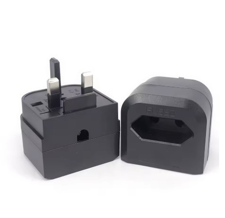UK Plug Type G Adapter 13A EU European 2 prong round to UK